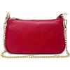 Chicca Borse Borsetta da donna in pelle, borsa a tracolla clutch pochette (Rosso)