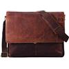 STILORD "Athos" Borsa a tracolla da lavoro uomo donna in vera pelle per PC 15,6 pollici Messenger A4 grande Portadocumenti per ufficio ed università Colore:mocca - marrone scuro
