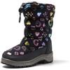 JOMIX Stivali Bambini Ragazzi Doposci Stivaletti Bambine Ragazze da Neve Impermeabile Scarpe Invernalin Imbottite da Bimbi Bimbe MB9538 (Blu Scuro, 31)