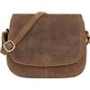 STILORD "Savannah" Borsetta Donna Tracolla Pelle Stile Vintage Borsa Sottile Pratica Classica con Cerniera in Cuoio Colore:marrone medio