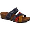 Fly Flot Carbonera, Ciabatte Donna, Aperte con Strappo Regolabile, Multicolore, con Sottopiede in Pelle, Sandali, Blu, 39 EU