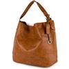 Emila Borsa color cuoio donna capiente a spalla shopping bag grande capienza con tracolla tre pezzi shopper giornaliera per tutti i giorni da lavoro ufficio passeggio viaggio Cuoio primavera estate 2026