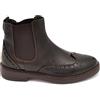 Malu Shoes Beatles Uomo Stivaletto con Elastico in Vera Pelle Marrone con Ricamo Suola in Gomma Casual Made in Italy Handmade (42 EU)
