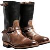 ORANDESIGNE Uomo Stivali Western Stivali da Cowboy Vintage Quadrato Testa B Nero Marrone 44 EU