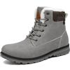 Mishansha Uomo Stivali da Neve Donna Scarponcino Invernali Caloroso Unisex Trekking Scarpe Inverno Outdoor Antiscivolo, Grigiochiaro 43 EU