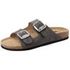 QUEEN HELENA Ciabatte Estive con Doppia Fibbia Leggere Casual Donna X32-201 (Grigio Dark, Sistema Taglie Calzature EU, Adulto, Donna, Numero, Media, 37)