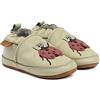 Mikk-line Scarpine primi passi in pelle con suola in camoscio antiscivolo - Pantofole stampate con motivo animali e fodera in lino per ragazzi e ragazze, perfette per 0-48 mesi