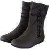 ORANDESIGNE Stivaletti da Uomo Medievali Stivali in Pelle PU Vintage Scarpe Piatte Corte Rinascimento Cavaliere Vichingo Prince Scarpe Cosplay Accessori per Costumi Pirata H Marrone 45 EU