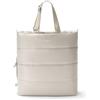 LARKSON Borsa a Tracolla Donna Beige - Greta - Puffy Tote Bag - Borsa a Spalla Trapuntata per Lavoro, Shopping, Università - Reversibile - Idrorepellente