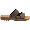 inblu IDRO Ciabatta Uomo Doppio Strappo Sottopiede Pelle Imbottito Tacco 3 CM Articolo ID-2 Testa di Moro