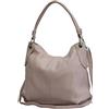 AMBRA Moda Borsa da donna di vera pelle, borsa a spella GL012 (rosa antico)
