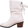 HOOUDO Stivali Estivi,Stivali Estivi Donna Morbidi Stivaletti Estivi Traforati Corti Moda Stivaletti Scarpe da Cerimonia Texani Scarpe