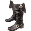 ORANDESIGNE Stivaletti da Uomo Medievali Stivali in Pelle PU Vintage Scarpe Piatte Corte Rinascimento Cavaliere Vichingo Prince Scarpe Cosplay Accessori per Costumi Pirata