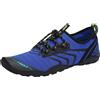 SAGUARO Scarpe da Sport Acquatici Uomo Donna Scarpette Scoglio Traspiranti Leggere Scarpe da Immersione per Piscina Spiaggia Canottaggio Mare Fiume Surf Vela Acqua Cycling, Blu Ammiraglio, 39 EU