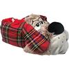 Generico Pantofole peluche Natalizie a forma di animali Unisex calde e morbide Moppine CANE beige Idea Regalo per adulti e bambini