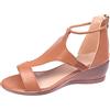 Generic Sandali Donna Estive con Zeppa Plateau Eleganti Toe Zipper Scarpe Piattaforma Sandals Solid Open Colore Casuale Estate Donne Sandali Donna Nero Basso Scarpe Comode Per Taglia 37