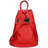 Chicca Borse - Borsa Zaino da Donna in Vera Pelle Made in Italy - 28x35x12 Cm