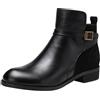 HOOUDO Stivali Donna Estivi Comoda Stivaletti Bassi Estivi Nero Eleganti Scarpe con Suola Antiscivolo Scarpe Eleganti Stivali Donna Tacco A Spillo