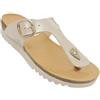 Dr. Scholl's Scholl, Infradito donna, Boa vista, Cinturino regolabile, Plantare in sughero (Oro, Taglia unica, Sistema Taglie Calzature EU, Adulto, Numero, Media, 36)