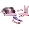 MOKKI 2x Occhiali da sole per 1-5 anni, UV420 e UV400, fascia, lenti grandi, protezione dalla luce blu, polarizzati, no viti, flessibili, morbidi, per sci, spiaggia, sport, neonati e bambini, click & change