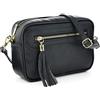 Mauro Pelletteria Borsa Donna Tracolla Piccola Vera Pelle Made in Italy - Modello Joy - Borsa a Tracolla Elegante con Cerniera e Tracolla Regolabile - Idea Regalo Donna