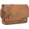 STILORD Marlon Borsa porta pc 15.6 pollici pelle Borsa da ufficio uomo Messenger a tracolla Moderna borsa porta documenti per università lavoro in cuoio vintage Colore:cognac - marrone chiaro