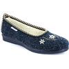 EMANUELA 2087 Pantofola Ballerina F. Lana Blu 37