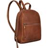 STILORD Lia Mini Zaino Donna Pelle Vintage Zainetto Piccolo Backpack Pratico Elegante Daypack da Viaggio in Cuoio Autentico Colore:mocca - marrone scuro