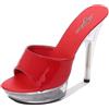 Omeslike Sandali a Spillo Slip on da Donna con vestibilità Stretta - Scarpe Sabot con Tacco Formali da Ufficio per Gite Casual, Matrimoni,Rosso,37 EU