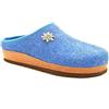 Bio Alpes 977 Celeste Blu Donna Ciabatte Pantofole Tirolesi in Lana Cotta Feltro in Stile Tirolese Calde con Plantare e Suola in Sughero rigenerato (Numeric_39)