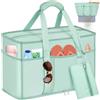 BTNEEU Grande Borsa da Spiaggia 45L Borsa Mare Donna Famiglia con Chiusura Zip 50x35x20cm XXL Shopper Weekender Borsone Tote Bag per Shopping Viaggio Picnic