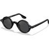 Carfia Polarizzati Occhiali da Sole Uomo - Vintage Party Look con Montatura Rotonda in Acetato, Ponte Nasale Integrato e Alta Protezione UV CA2501