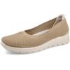 Fly Flot Bernalda, Scarpe Donna in Rete Elastica Knit, Sottopiede Memory Estraibile, Nocciola, 36