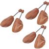 DELFA 3 paia di tenditori per scarpe in legno di cedro con molla a spirale in metallo, per ogni scarpa, Rosso / marrone, 44W / 45L