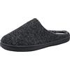 YUKTOPA Pantofole da donna in memory foam comode pantofole da casa calda morbida fodera in peluche punta chiusa pantofole da camera da letto, Nero , 42/43 EU