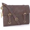 Catwalk Collection Handbags - Borsa a Tracolla in Vera Pelle - Borsa Messenger Donna - Borsetta Cartella Piccola - Amy