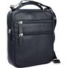 STILORD Mats Borsello uomo in pelle vintage Piccola borsa a tracolla per Tablet 9,7 pollici Borsetta A5 in cuoio Colore:nero