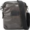 Avirex Borsello Uomo a Tracolla in Eco Pelle, Borsa a Tracolla Uomo Impermeabile con Tasche a Zip in Stile Militare, Collezione Buffalo (Grigio)