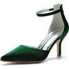 Miyoopark M644 - Scarpe da donna eleganti formali a corpo solido, verde scuro, 37.5 EU