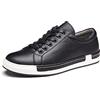 Asifn Scarpe da Skateboard Casual in Pelle da Uomo Moda Lace Up Loafers Antiscivolo Flats Trendy Business Comode Sneakers