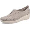 Fly Flot Scarpa Donna in Sintetico con Fori e Inserto Elastico, Sottopiede in Memory Estraibile, Mocassino, Grigio, 38 EU