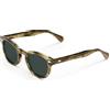X-LAB XLAB 8004 Occhiali da sole stile moscot, 48mm, Verde striato/G15, Unisex