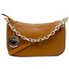 Chicca Borse Pochette Borsetta Donna in Pelle Italiana Clutch Tracollina (Cuoio)