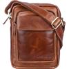 STILORD Jannis Borsello a tracolla uomo in pelle Piccola borsa messenger per tablet da 9.7 pollici Borsetta in vero cuoio resistente stile vintage Colore:cognac-marrone