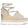Nero Giardini E218810D Sandali Donna in Camoscio - Ivory 36 EU