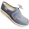 EMANUELA PANTOFOLE Emanuela scarpe pantofole uomo estive RIMINI in tela a nido d'ape davanti con strappo pianta comoda - Made in Italy (desert avio, 42, Sistema Taglie Calzature EU, Adulto, Uomo, Numero, Media, 42)