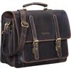 STILORD "Andro" Borsa ventiquattrore uomo pelle Borsa lavoro per PC 14 pollici Cartella Ufficio donna in cuoio grande vintage Colore:marrone scuro