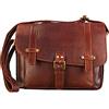 STILORD Lara borsa donna a tracolla vintage in vera pelle formato piccolo Borsetta a bauletto da ragazza marrone per iPad Tablet da 10.1 pollici Cartella in cuoio Colore:siena - marrone