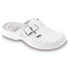 SANIFLEX 2931-10 Certificato Medico Zoccoli Sabot Pantofole Scarpe di Pelle, Uomo, Bianco, EU 42