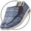 Möge Scarpa Uomo per Piedi Gonfi Confortevole Sneakers Casual all'Aperto Scarpe Uomo a Strappo Ginnastica Tennis Fitness Camminata per Persone anziane diabetiche(Color:LightBlue,Size:47 EU)